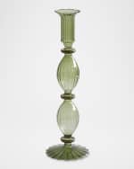 Image 2 of 4: Beatriz Ball Glass Cambridge Beryl 10" Candlestick Holders, Set of 2