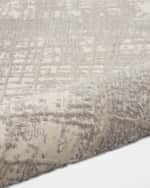 Image 2 of 8: Calvin Klein Rush Ivory/Blue Power-Loomed Rug, 9' x 12'