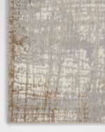 Image 3 of 8: Calvin Klein Rush Ivory/Blue Power-Loomed Rug, 9' x 12'
