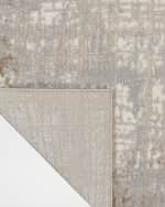 Image 6 of 8: Calvin Klein Rush Ivory/Blue Power-Loomed Rug, 9' x 12'
