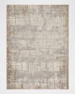 Image 1 of 8: Calvin Klein Rush Ivory/Blue Power-Loomed Rug, 9' x 12'