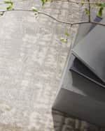 Image 8 of 8: Calvin Klein Rush Ivory/Blue Power-Loomed Rug, 9' x 12'