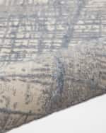 Image 2 of 7: Calvin Klein Rush Ivory/Blue Power-Loomed Rug, 10' x 14'