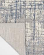 Image 4 of 7: Calvin Klein Rush Ivory/Blue Power-Loomed Rug, 10' x 14'