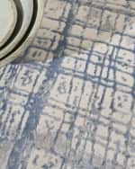 Image 5 of 7: Calvin Klein Rush Ivory/Blue Power-Loomed Rug, 10' x 14'