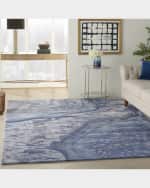 Image 4 of 5: Nourison Prismatic Blue Hand-Tufted Rug, 8' x 10'