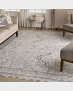 Image 5 of 7: Nourison Lynx Gray/Blue Power-Loomed Rug, 10' x 14'