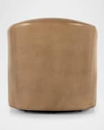 Image 4 of 7: Four Hands Quinton Leather Swivel Chair