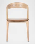 Image 2 of 5: Four Hands Amare Leather Seat Dining Chair
