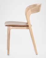 Image 3 of 5: Four Hands Amare Leather Seat Dining Chair