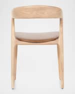 Image 4 of 5: Four Hands Amare Leather Seat Dining Chair