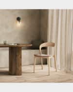 Image 5 of 5: Four Hands Amare Leather Seat Dining Chair