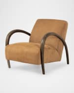 Image 1 of 6: Four Hands Sandro Leather Accent Chair