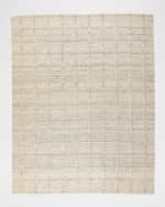 Image 1 of 5: Four Hands  Grid Hand-Woven Jute Rug, 9' x 12'
