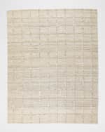 Image 1 of 6: Four Hands  Grid Hand-Woven Jute Rug, 10' x 14'