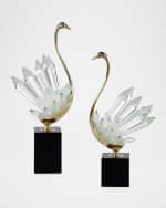 Image 3 of 3: John-Richard Collection Crystalline Bird Sculpture on Black Base, Small