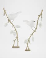 Image 2 of 2: John-Richard Collection Porcelain Bird on Pine Branch Sculpture