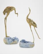 Image 2 of 2: John-Richard Collection Brass Crane Sculpture on Kyanite I