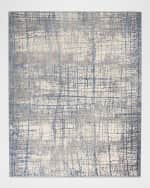 Image 7 of 7: Calvin Klein Rush Ivory/Blue Power-Loomed Rug, 10' x 14'