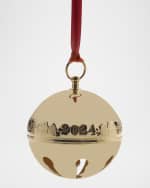 Wallace Silversmiths 2024 Gold Plate Sleigh Bell Christmas Ornament 35th Anniversary Edition Horchow