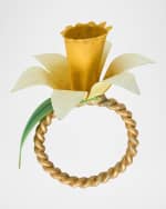 Image 4 of 5: Juliska Meadow Walk Floral Napkin Rings, Set of 4