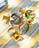 Image 1 of 5: Juliska Meadow Walk Floral Napkin Rings, Set of 4