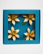 Image 5 of 5: Juliska Meadow Walk Floral Napkin Rings, Set of 4