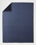 Image 3 of 4: Sofia Cashmere Double-Face Cashmere Throw with Contrast Stitch, 50" x 76"