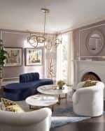 Image 2 of 6: Haute House Layla Petite Velvet Sofa, 90"