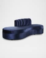 Image 3 of 6: Haute House Layla Petite Velvet Sofa, 90"