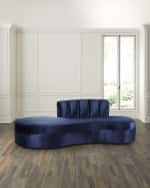 Image 1 of 6: Haute House Layla Petite Velvet Sofa, 90"