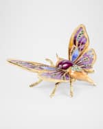 Image 5 of 6: Jay Strongwater Rosey Moth Objet