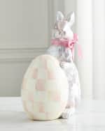 Image 3 of 4: MacKenzie-Childs Rosy Check Silver Foil Bunny