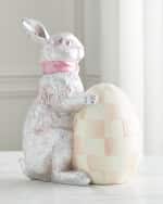 Image 4 of 4: MacKenzie-Childs Rosy Check Silver Foil Bunny