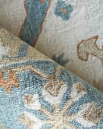 Image 4 of 7: Exquisite Rugs Claremont Hand-Tufted Light Blue Oushak Rug, 5' x 8'