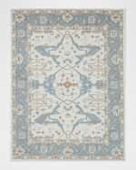 Image 1 of 7: Exquisite Rugs Claremont Hand-Tufted Light Blue Oushak Rug, 6' x 9'