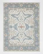 Image 1 of 7: Exquisite Rugs Claremont Hand-Tufted Light Blue Oushak Rug, 8' x 10'