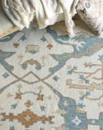 Image 7 of 7: Exquisite Rugs Claremont Hand-Tufted Light Blue Oushak Rug, 8' x 10'
