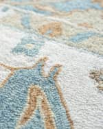 Image 5 of 7: Exquisite Rugs Claremont Hand-Tufted Light Blue Oushak Rug, 8' x 10'
