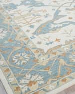 Image 3 of 7: Exquisite Rugs Claremont Hand-Tufted Light Blue Oushak Rug, 9' x 12'