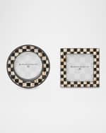 Image 1 of 2: MacKenzie-Childs Courtly Check® Silver-Plated Picture Frames, Set of 2