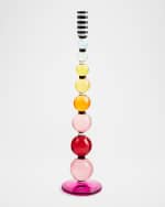 Image 1 of 3: MacKenzie-Childs Fairy Tale Large Glass Candle Stick
