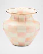 Image 1 of 4: MacKenzie-Childs Rosy Check Large Vase