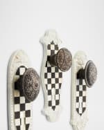 Image 2 of 2: MacKenzie-Childs Courtly Door Knob Hooks, Set of 3