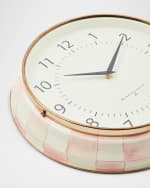 Image 2 of 3: MacKenzie-Childs Rosy Check School Clock