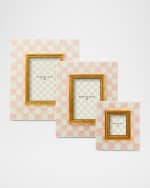 Image 2 of 2: MacKenzie-Childs Rosy Check Picture Frame, 2.5" x 3"