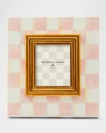Image 1 of 2: MacKenzie-Childs Rosy Check Picture Frame, 2.5" x 3"