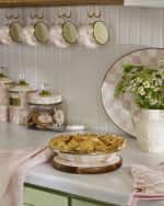 Image 2 of 3: MacKenzie-Childs Rosy Check Pie Plate