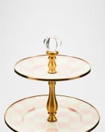 Image 3 of 3: MacKenzie-Childs Rosy Check Three-Tier Sweet Stand