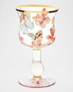 Image 1 of 3: MacKenzie-Childs Butterfly Hill Wine Glass